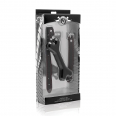 Черный кляп в форме косточки Hound Adjustable Dog Bone Gag - XR Brands - купить с доставкой в Домодедово