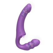 Фиолетовый безремневой страпон Straples Strap-On Dildo - Erokay - купить с доставкой в Домодедово