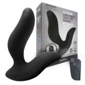 Черный вибромассажер простаты 3,5’’ Remote Control Curve P-spot Massager - 12 см. - Erokay - в Домодедово купить с доставкой