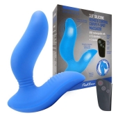 Синий вибромассажер простаты 3,5’’ Remote Control Curve P-spot Massager - 12 см. - Erokay - в Домодедово купить с доставкой