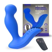 Синий вибромассажер простаты 3,5’’ Remote Control P-spot Massager - 12,5 см. - Erokay - в Домодедово купить с доставкой