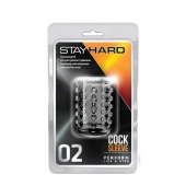 Прозрачная насадка на пенис с шишечками STAY HARD COCK SLEEVE 02 CLEAR - Blush Novelties - в Домодедово купить с доставкой