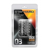 Прозрачная насадка с шипами и шишечками STAY HARD COCK SLEEVE 03 CLEAR - Blush Novelties - в Домодедово купить с доставкой