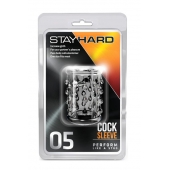 Прозрачная насадка с капельками STAY HARD COCK SLEEVE 05 CLEAR - Blush Novelties - в Домодедово купить с доставкой