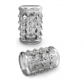 Прозрачная насадка с капельками STAY HARD COCK SLEEVE 05 CLEAR - Blush Novelties - в Домодедово купить с доставкой
