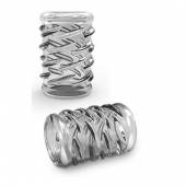 Прозрачная насадка с объёмными чёрточками STAY HARD COCK SLEEVE 06 CLEAR - Blush Novelties - в Домодедово купить с доставкой
