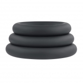 Набор из 3 черных эрекционных колец 3 Ring Circus - Selopa - в Домодедово купить с доставкой