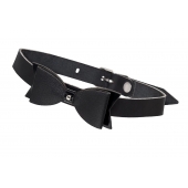 Черный кожаный чокер с бабочкой - Pecado - купить с доставкой в Домодедово