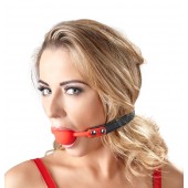 Силиконовый кляп-шар на чёрных ремешках Red Gag silicone - Orion - купить с доставкой в Домодедово