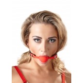 Силиконовый кляп-шар на чёрных ремешках Red Gag silicone - Orion - купить с доставкой в Домодедово
