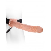 Фаллопротез телесного цвета Hollow Strap-On - 29 см. - Pipedream - купить с доставкой в Домодедово