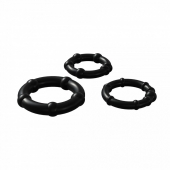 Набор из 3 черных эрекционных колец Babooom Ring Set - Adrien Lastic - в Домодедово купить с доставкой