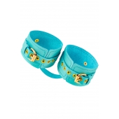 Голубые однослойные кожаные оковы - Pecado - купить с доставкой в Домодедово