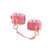 Розовые однослойные кожаные оковы - Pecado - купить с доставкой в Домодедово