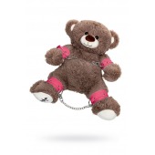 Бондажный набор: бурый мишка с розовыми оковами и наручниками - Pecado - купить с доставкой в Домодедово