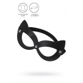 Черная открытая маска с ушками кошки - Pecado - купить с доставкой в Домодедово