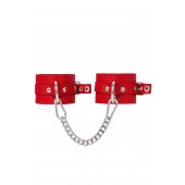 Красные мягкие кожаные оковы с люверсами - Pecado - купить с доставкой в Домодедово