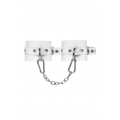 Белые мягкие кожаные наручники с люверсами - Pecado - купить с доставкой в Домодедово