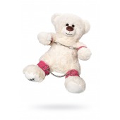 Бондажный набор: белый мишка с розовыми оковами и наручниками - Pecado - купить с доставкой в Домодедово