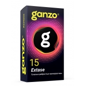 Презервативы анатомической формы с точечной и ребристой структурой Ganzo Extase - 15 шт. - Ganzo - купить с доставкой в Домодедово
