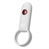 Белое эрекционное виброкольцо с пультом ДУ - Youvic - в Домодедово купить с доставкой