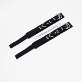 Черные кожаные оковы с регулируемыми ремешками - Crazy Handmade - купить с доставкой в Домодедово