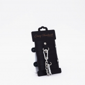 Черные кожаные наручники с хромированной фурнитурой - Crazy Handmade - купить с доставкой в Домодедово