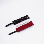 Черно-красные кожаные наручники - Crazy Handmade - купить с доставкой в Домодедово