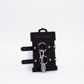 Черно-красные кожаные оковы - Crazy Handmade - купить с доставкой в Домодедово