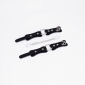 Черные кожаные наручники с кольцом - Crazy Handmade - купить с доставкой в Домодедово