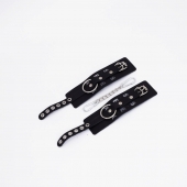 Черные кожаные наручники Sex - Crazy Handmade - купить с доставкой в Домодедово