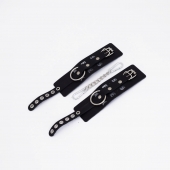 Черные кожаные наручники Sex - Crazy Handmade - купить с доставкой в Домодедово