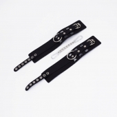 Черные кожаные оковы Sex - Crazy Handmade - купить с доставкой в Домодедово