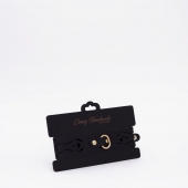 Черный кожаный ошейник с золотистой фурнитурой - Crazy Handmade - купить с доставкой в Домодедово