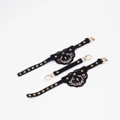 Черные оковы с золотистой фурнитурой - Crazy Handmade - купить с доставкой в Домодедово