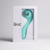 Бирюзовый вибромассажёр с деликатными токами - Youvic - купить с доставкой в Домодедово