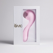 Розовый вибромассажёр с деликатными токами - Youvic - купить с доставкой в Домодедово