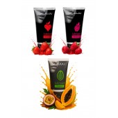 Набор из 3 съедобных лубрикантов JUJU (клубника, малина, тропические фрукты) - JuJu - купить с доставкой в Домодедово
