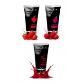 Набор из 3 съедобных лубрикантов JUJU (клубника, малина, вишня) - JuJu - купить с доставкой в Домодедово