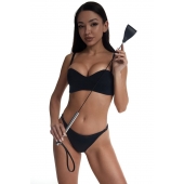 Стек с широким черным кожаным наконечником и металлической ручкой - 67 см. - Crazy Handmade - купить с доставкой в Домодедово