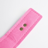 Черно-розовый ошейник с золотистой фурнитурой - Crazy Handmade - купить с доставкой в Домодедово