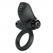 Черное эрекционное кольцо с вибрацией Adrien - Baile - в Домодедово купить с доставкой