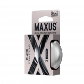 Черные утолщенные презервативы MAXUS Extra Strong с железным кейсом - 3 шт. - Maxus - купить с доставкой в Домодедово