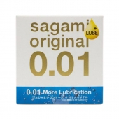 Увлажнённый презерватив Sagami Original 0.01 Extra Lub - 1 шт. - Sagami - купить с доставкой в Домодедово