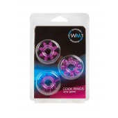 Набор из 3 лиловых эрекционных колец различной формы - Erowoman-Eroman - в Домодедово купить с доставкой