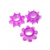 Набор из 3 лиловых эрекционных колец различной формы - Erowoman-Eroman - в Домодедово купить с доставкой