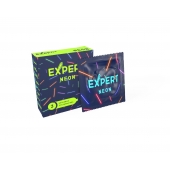 Светящиеся в темноте презервативы Expert Neon - 3 шт. - Expert - купить с доставкой в Домодедово