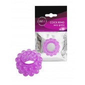 Лиловое эрекционное кольцо с 2 рядами стимулирующих шариков - Erowoman-Eroman - в Домодедово купить с доставкой