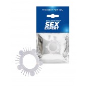 Эластичное эрекционное кольцо с шишечками и шипами - Sex Expert - в Домодедово купить с доставкой