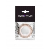 Эрекционное кольцо с бежевыми «ресничками» - Sextaz - в Домодедово купить с доставкой